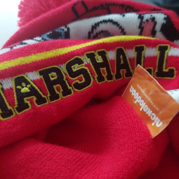 Nickelodeon Paw Patrol Marshall Pom Beanie and gloves Boys one size - Picture 2 of 4